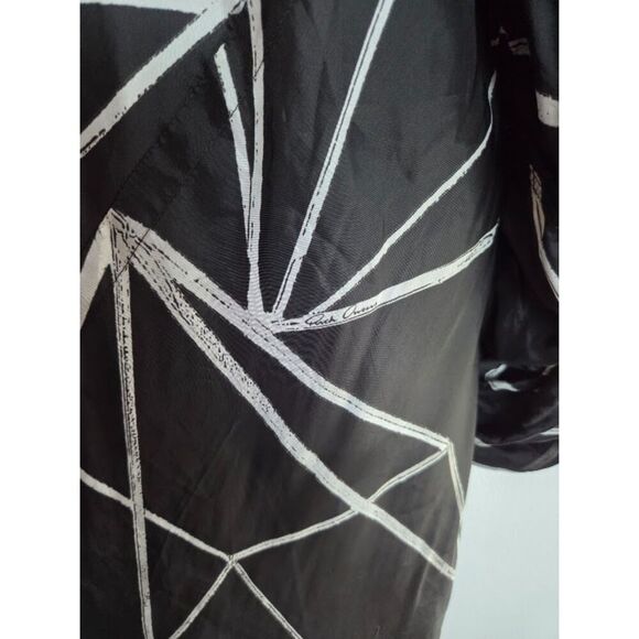 NWT Rick Ownens "The Bubble Dress" Black/White Geometric Print Cupro Dress sz 40 - Picture 4 of 14